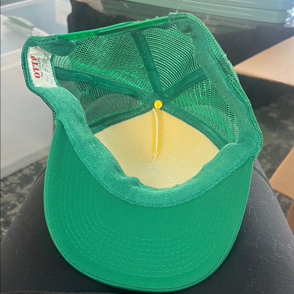 OTTO Green and White Running Trucker Hat - Picture 3 of 4